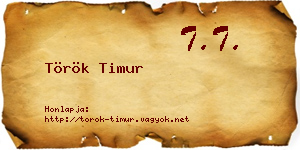 Török Timur névjegykártya